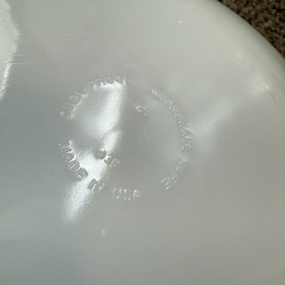 Vintage Glasbake Green Daisy Round 1 1/2 Qt Casserole Baking Dish USA with Lid - Picture 8 of 8